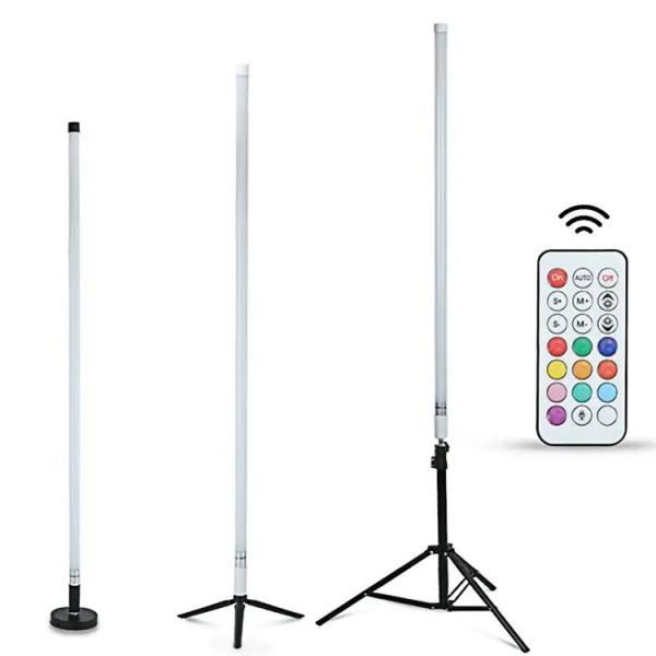 Luz de tubo LED de 32W RGBW con enchufe y control remoto de EE.UU., cuerpo de aluminio, cubierta de PC