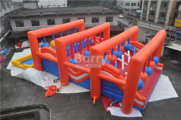 Huge Crazy Inflatable Obstacle Course For Adults / Inflatable Outdoor Play