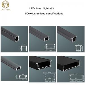 Linear Slot 6063 Aluminium Led Strip Profile Andoized Finish Customized