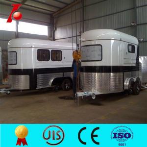 China 2 horse angle load floats,fiberglass camper trailer supplier