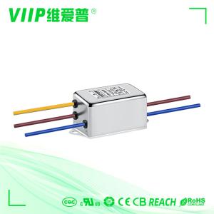 China Different Rated Current Single Phase EMI Filter with -40C- 85C Operating Temperature and Solder Pins wholesale