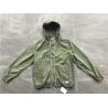 100 Green Cotton Hooded lightweight Jacket Mens Medium Trench Coat Matt Sliver