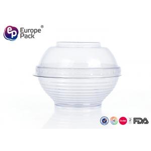 China Dessert Clear Plastic Salad Bowls With Lids Disposable Serving Bowls supplier