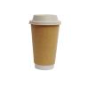 China Taza de café de papel desechable biodegradable personalizada de papel simple y doble con tapa wholesale