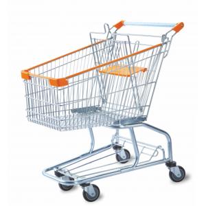 China Zinc Finish PP Shopping Metal Supermarket Push Cart supplier