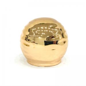 China Classic Zinc Alloy Gold Ball Shape Metal Zamac Perfume Bottle Cap supplier
