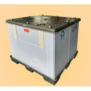 China 565x455x290mm プラスチックパレットボックス PPハニカムシート 再利用可能なパレットコンテナ ネスト可能 wholesale