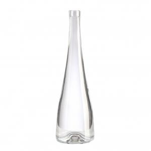 Clear Evian Mineral Water Glass Bottle 350ml 500ml 750ml with Hot Stamping Cap and Wine