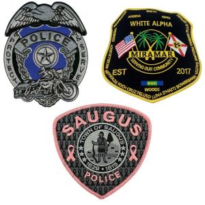 Merrow Border Custom Logo Police Embroidered Patch For Clothing