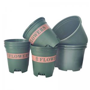 Antirust Green 1 Gallon Plastic Flower Pots Plastic Nursery Plant Pots 13cm High