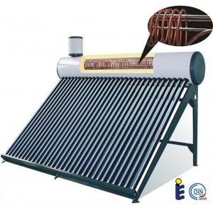 China evacuated tube solar water heater tank with copper coil supplier