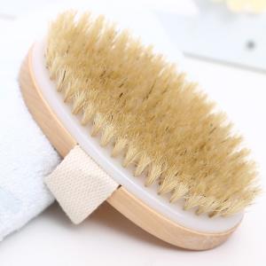 China Spa Body Brush Soft Natural Bristle Shower Brushes Wooden Bath Shower Bristle Brush supplier