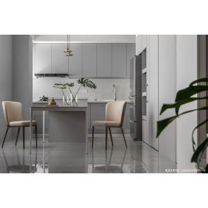 L Shaped Modern Gray Kitchen Cabinets Customized EB Kitchen Set