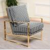 China Modern Design Leisure Stainless Steel Swallow Gird upholstery Arm chair Sofa chair for Hotel Living room wholesale