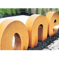 China Modern Style Corten Steel Letters Sculpture , Outdoor Metal Sculpture Garden Art on sale
