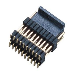 China PCB板男性1.27*2.54mm Pinヘッダーのコネクターの二重列の倍のプラスチックSMT PA9T黄銅H=2.54 supplier