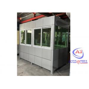 Customized Modular Prefab Ticket Booth Outdoor Stainless Steel With Aluminum Plate