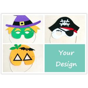 China Felt Diy Mask For Party , Halloween Childrens Party Masks Custom Size supplier