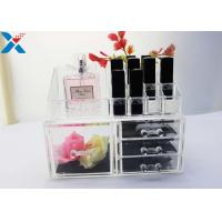 China Rectangle Acrylic Makeup Drawer Organizer / Acrylic Cosmetic Organiser ROHS Approved on sale