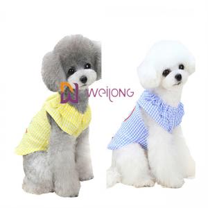 China Rubber Printing Color Summer Seersucker Dog Puppy Dress XS S M L XL supplier