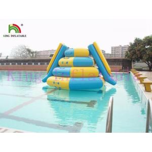 0.9mm PVC Tarpaulin Inflatable Water Toy , Outdoor  Jumping Tower With 2 Slides