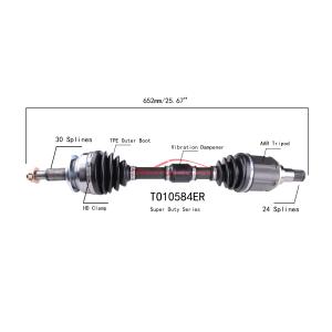 China 2016-2018 Toyota CV Axle Joint Front Left Cv Complete Assembly EXTREME Weather Unit wholesale