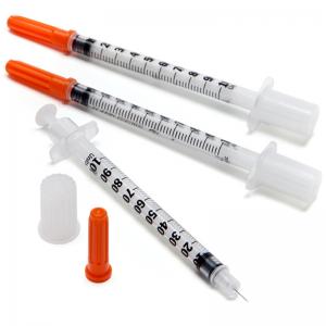 China Disposable Insulin Syringe 1ml 0.3ml 0.5ml Disposable Sterile Syringe With Fixed Needle supplier