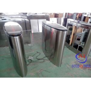 Biometric Barcode Ticket Metro Flap Barrier Gate For Access Control