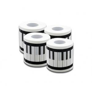 Piano keyboard printed toilet paper roll