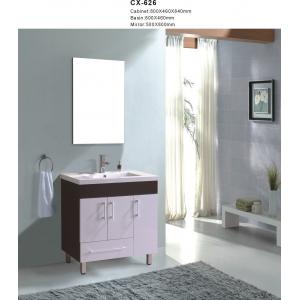 800*460*840mm PVC Freestanding Bathroom Vanity with Three Doors One Drawer