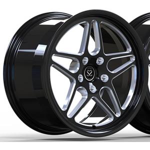 China Honda Civic R FL5 Forged 1 Piece Aluminum Wheels 9.5Jx19 ET60 Gloss Black+Milling supplier