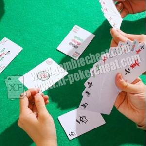 China Black And White PVC Paper Mahjong Invisible Playing Cards For Poker Analyzer supplier
