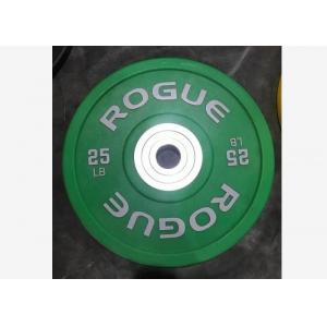 Black PU Rubber Barbell Weight Plates / Weight Lifting Plates 2.5 - 25kgs