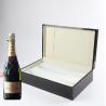 China Custom Lacquered Wood Wine Box Black With Logo Eco Friendly MDF wholesale