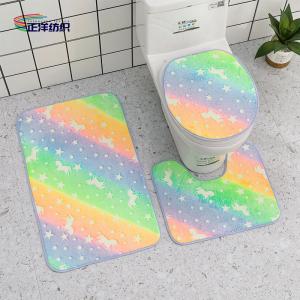 Microfiber Entrance Rugs Indoor Fluffy Fabric PU Backing Floor Mat Foot Mat Bathroom Mat Set