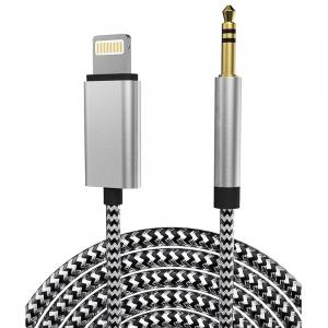 China TPE Lightning To 3.5 Mm Audio Cable For Car Speaker Headphone Earphone supplier