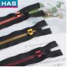 China #5 Two-Color Printed Resin Opening-End Zipper With Colored Plastic wholesale