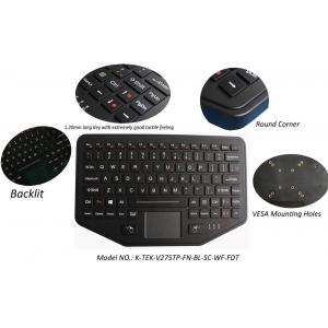China IP65 Wireless Bluetooth Industrial Keyboard Robust ABS With Touchpad Backlit supplier