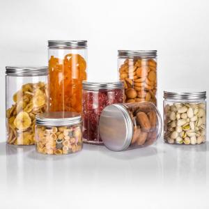 China Snacks Dried Fruit Kitchen Storage Clear Plastic PET Jar With Lids supplier