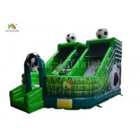 China Green Football Childrens Inflatable Bouncy Castle Jumping House Combo Slide For Party on sale