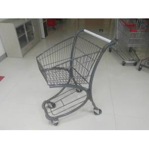China 40L Steel Tube Airport / Supermarket Shopping Trolley With Advertisement Board supplier