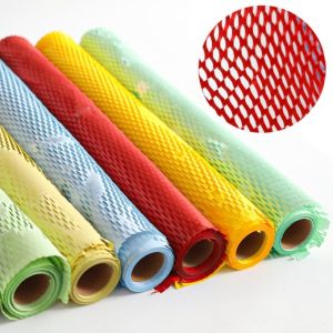 Papier d'emballage floral en nid d'abeille avec doublure intérieure imperméable pour nid d'abeille