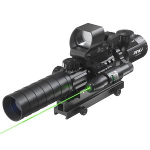 China Espaço holográfico 4-In-1 combinado do rifle do raio laser do verde do OEM/ODM supplier
