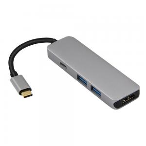 HDMI 3.0 Usb Type C 4 Port Hub , OCC OEM Grey Macbook Pro Hub