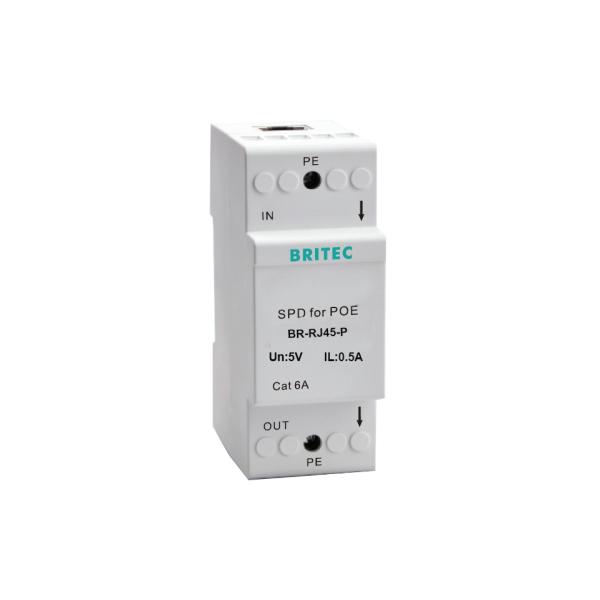 BR-RJ45-P 5KA Nominal Current Signal Surge Arrestor poe surge arrester Network Surge Protector