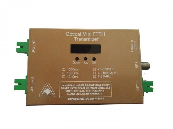 FTTH Mini Optical Transmitter 1310nm 12mW 1550nm 10mW CATV 4~10mW