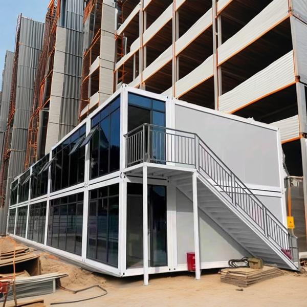 Galvanized Steel Square Tubes Main Structure Customized Color 20ft Container House Prefabricated Temporary Office/Shop/Villa