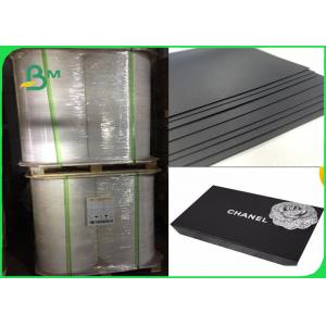 China Recycle Pulp 300 - 400gsm Good Pull Stiffness Black Hard Paperboard For Desk Calendar supplier