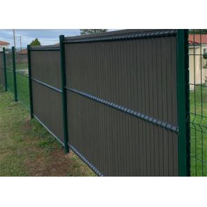 Outdoor Decorative 3D Panel Welded Wire Mesh Fence Privacy Garden Fence with Plastic PVC UV Slat