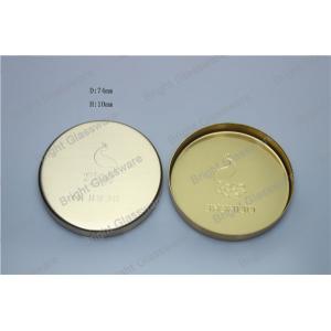 electroplating gold metal lids with customized brand  logo for candle holder